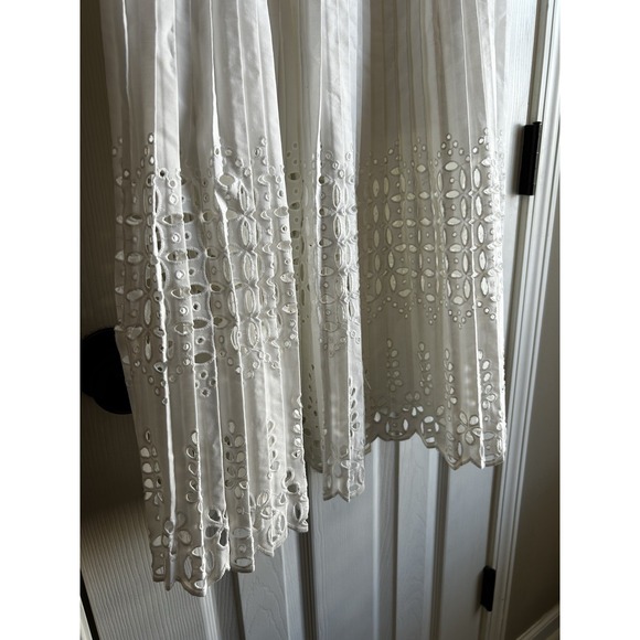 Gianni Bini- SZ 4 Lana White Eyelet Peplum Lace Midi Spaghetti Strap Dress - Picture 7 of 7